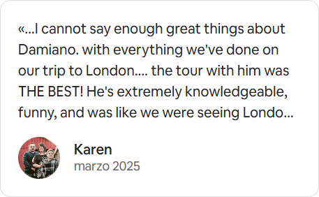 5-star Airbnb review for DS Tours London - Karen